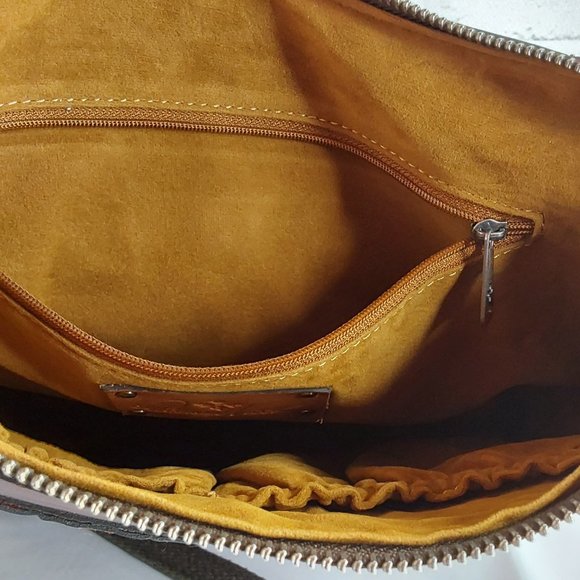 'PATRICIA NASH' 'AVELEY' CARRY-ALL ETCHED LEATHER CROSSBODY BAG - Picture 8 of 16